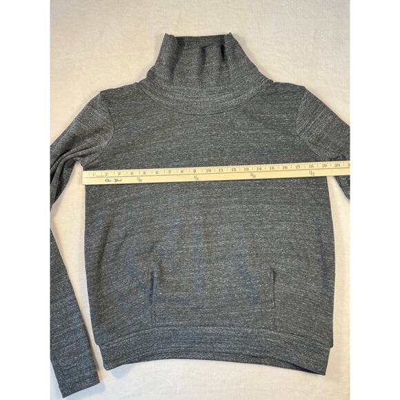 Alo Yoga Charcoal Gray Black Mock Neck Pullover Sweatshirt S - Picture 8 of 11